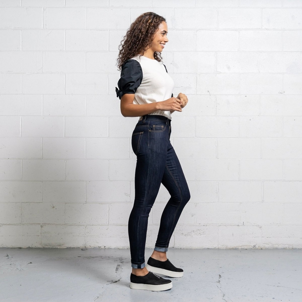 Dearborn Denim Dark Wash High Waist Skinny Jeans